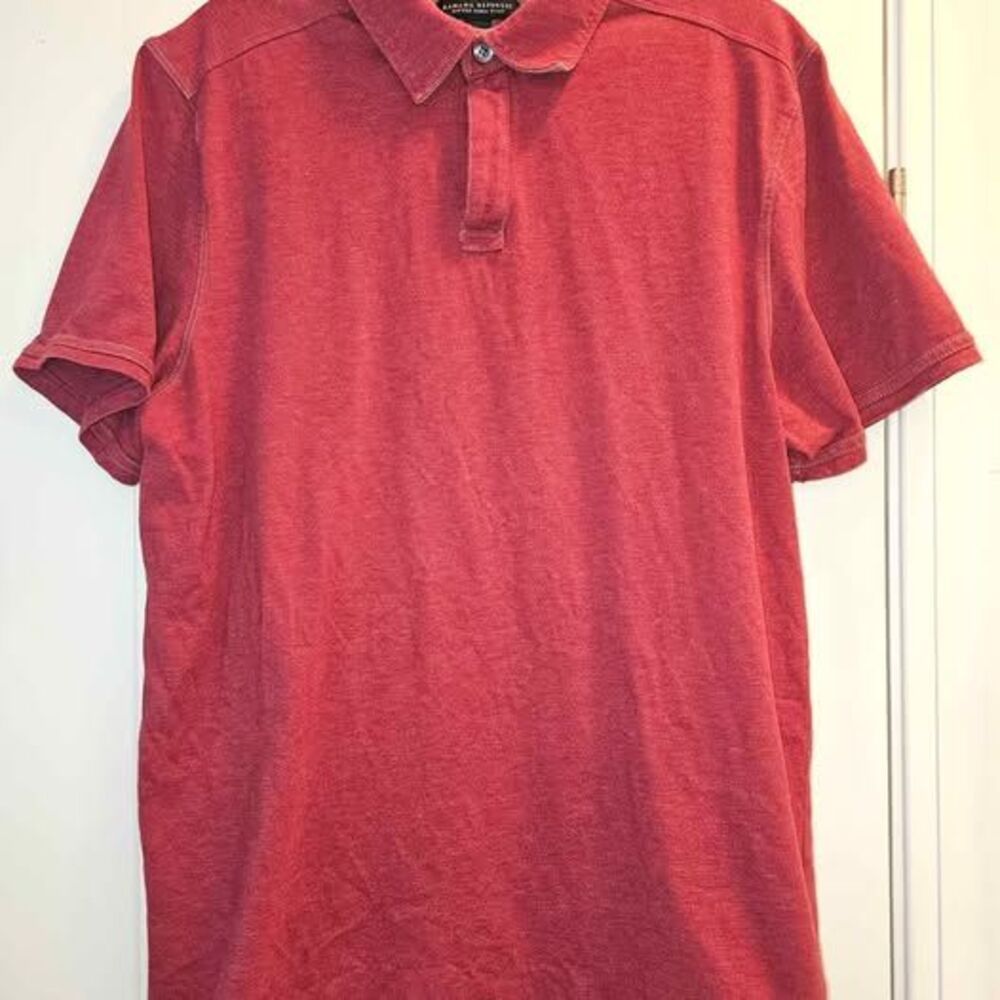 Banana Republic Fitted Pima Polo Size Large Red
